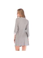 Batas para mujer Albornoz de punto Ropa de dormir suave y liviana hasta la rodilla con bolsillos Ropa de descanso S-XXL - details 5