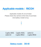 HQIX para Ricoh Caplio 300G 400G RR10 RR30 cámara ancha G3 G4 DB-40 cargador de batería - details 6