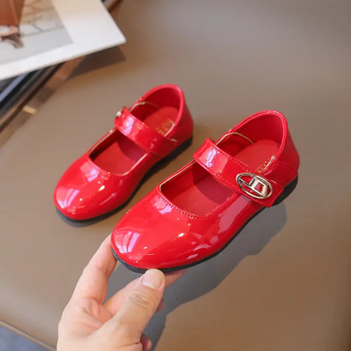 Nuevos zapatos de princesa extranjera de moda para niña pequeña, zapatos individuales de suela blanda para niños medianos mayores - 1