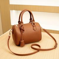 Bolso Boston Elegante de Caño Ligero Cuero Genuino con Patrón de Lichee - details 2