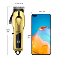 Hatteker-maquinilla eléctrica para cortar el pelo, salón profesional, cortapelos de alta potencia, uso doméstico, afeitadora de barba, empujador, carga USB - details 1