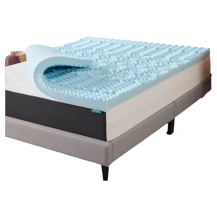 Cubrecolchón de Espuma Viscoelástica con Gel 3 Pulgadas, 5 Zonas de Comodidad, Certificado CertiPUR-US - 1