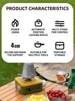 El diseño de la estufa para acampar al aire libre es simple, compacto, liviano, fácil de transportar, resistente a la corrosión y tiene varias funciones de seguridad. - details 1