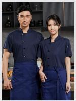 360 °   Traje de restaurante transpirable, camisa de trabajo de cocina, chaqueta de chef de manga corta para hombres y mujeres, uniforme de cocina para servicio de comida - details 17