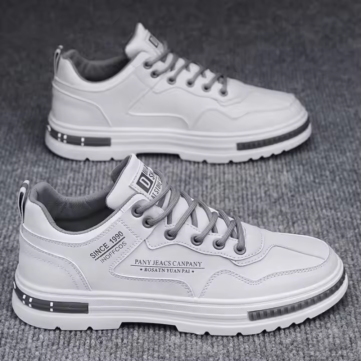 Zapatillas Blancas Transpirables para Hombres Moda Casual de Plataforma - 1