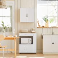 Mueble de Baño Colgante Armario de Pared con Estantes Ajustables Impermeable para Baño, Cocina o Lavadero Blanco 60x30x60 cm - details 7