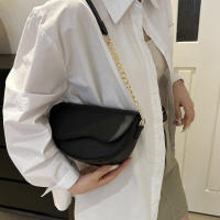 Bolso de hombro con doble correa para mujer, bolso cruzado de cuero PU versátil, moda informal de Color sólido - details 10