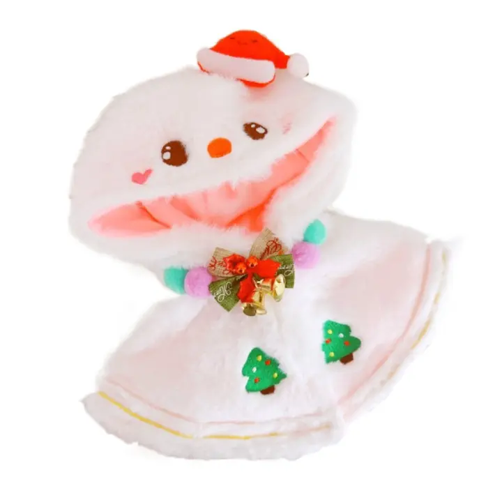 Mantón de Navidad, ropa de muñeca de algodón de 20CM, reemplazo de muñeco de nieve, ropa para muñecos de peluche, traje, ropa DIY, juguetes de peluche, ropa - 1