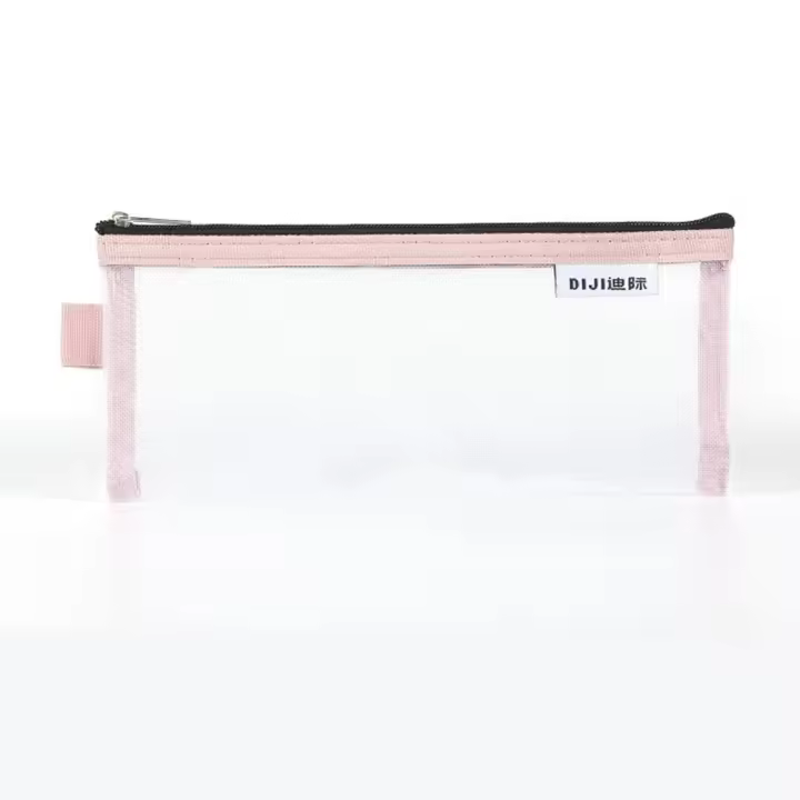 Cartera pequeña, bolsas de almacenamiento de papelería, estuche organizador de nailon, bolsa de papelería, bolsa de archivo transparente, bolsas de almacenamiento de malla, bolsa de lápices de rejilla - 1