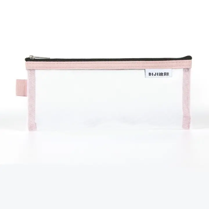 Cartera pequeña, bolsas de almacenamiento de papelería, estuche organizador de nailon, bolsa de papelería, bolsa de archivo transparente, bolsas de almacenamiento de malla, bolsa de lápices de rejilla - 1