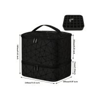 Bolsa Portátil Para Uñas De Doble Capa Organizador De Viaje Bolsa Multifuncional Para Esmaltes Y Aceites Esenciales Material PU Estilo Moda - details 1