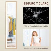Cuerpo Entero con Luz LED 160x40 cm Espejo de Pie Espejo de Pared con Iluminación de 3 Colores Táctil Inteligente Función de Memoria y Soporte para Salón Dormitorio Roble - details 6