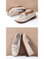 Zapatos de suela gruesa súper suaves y cómodos para mujer en primavera, nuevos zapatos sin cordones de suela suave de cuero genuino con suela de piel de vaca para madres de mediana edad y ancianas. - details 0