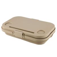 Caja de almacenamiento de plástico plegable para picnic, cesta de picnic plegable para acampar de gran capacidad con mango de portavasos doble de 16L - details 6