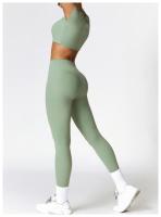 Pantalones de Yoga de cintura alta para mujer, pantalones para correr y Fitness, ropa externa, adelgazamiento, levantamiento de cadera, pantalones deportivos ajustados para ejercicio - details 11