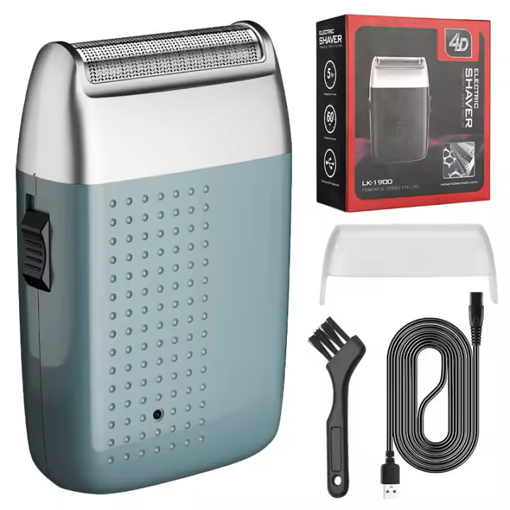Afeitadoras de lámina para hombres Afeitadora eléctrica para barba Maquinilla de afeitar eléctrica profesional Afeitadoras inalámbricas para hombres Recortadora de barba portátil de bolsillo Recargable por USB - 1