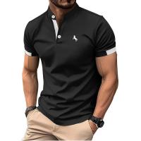 Ropa de hombre Primavera Verano Casual moda manga corta cuello alto Polo camisa diseño de logotipo ropa de hombre Polo ajustado - details 0
