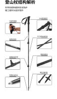 Naturehike-bastón plegable ultraligero para senderismo, bastones antigolpes para acampar, ST03 - details 2