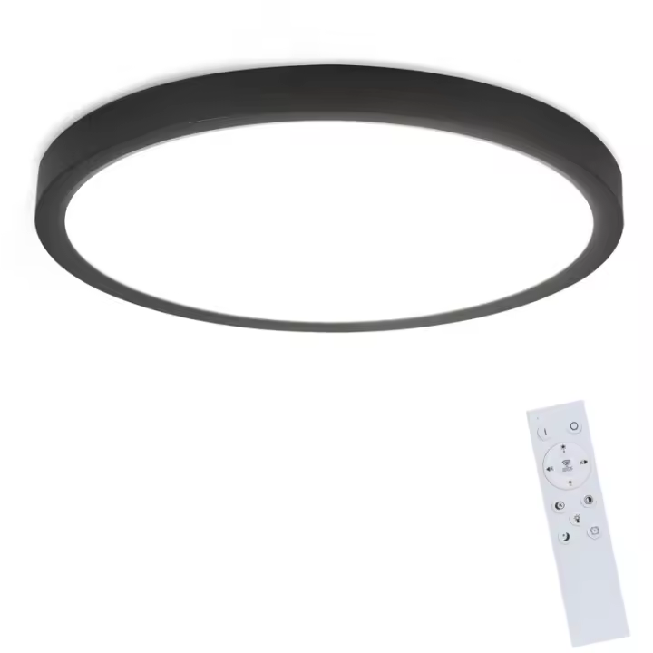 CBJKTX Luz de techo LED para baño, iluminación de techo de cocina blanca redonda plana de 30CM y 24W - 1