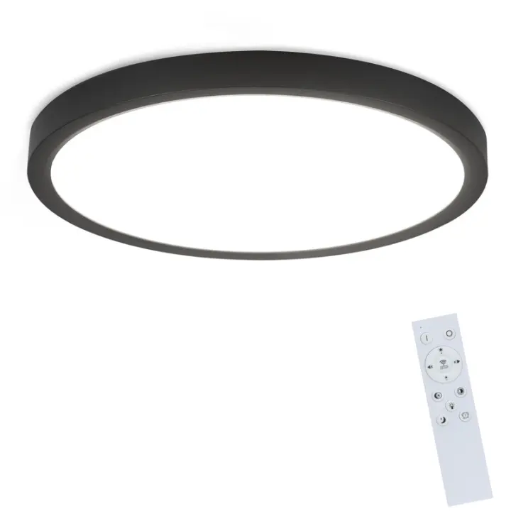 CBJKTX Luz de techo LED para baño, iluminación de techo de cocina blanca redonda plana de 30CM y 24W - 1