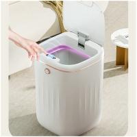 Cubo de basura inteligente de 20L, cubo de basura eléctrico impermeable, automático, para cocina, baño, inodoro, con Sensor, blanco - details 12