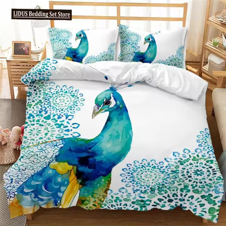Juego de Ropa de Cama 3D de Animales Funda de Edredón de Panda Tigre Tamaños Rey, Queen, Doble - 1