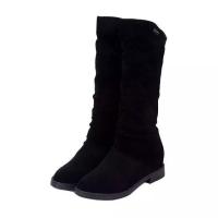 Ots de tacón informal de media varilla para mujer, punta redonda, terciopelo mate, otoño e invierno, nuevo - details 18