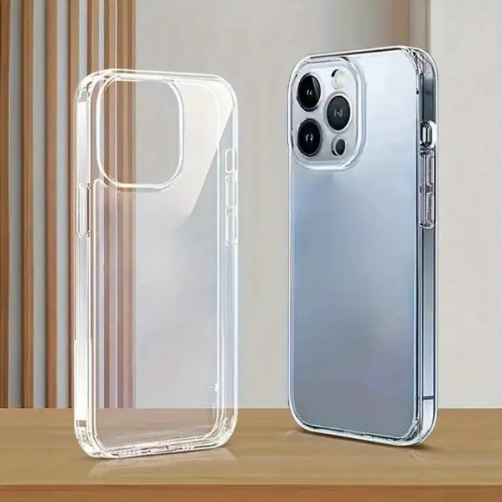 Fundas de Lujo Transparentes de TPU Suave Antigolpes para iPhone 16 15 14 13 12 11 Pro Max 16 15 14 Plus 13 12 Mini X XS Max XR 8 7 Plus, Accesorios para Teléfono - 1
