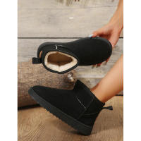 Botas de nieve de lana de oveja auténtica para hombres y mujeres, zapatos cálidos con plataforma Bo Cut, botas cortas de cuero para invierno, nuevas en 2023 - details 1
