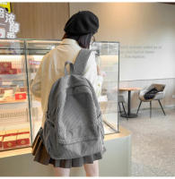 Mochilas escolares de gran capacidad 2024 de alta calidad para mujeres, mochila de cremallera con respaldo suave de pana. - details 9