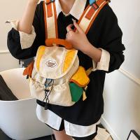 Bolsas para padres e hijos de 2 tamaños a juego de colores, mochila escolar con cordón multibolsillo de estilo coreano, mochila de nailon de gran capacidad para niños - details 7