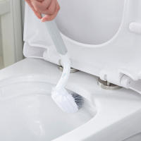 Cubo de basura de plástico, Juego de cepillos para inodoro, soporte para limpieza profunda de cuencos, almacenamiento - details 1