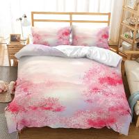 Juego de Ropa de Cama con Diseño de Cerezo Japónesako Sakura en Tamaño King/Queen Floral Primaveral Vintage para Mujeres y Niñas - details 15