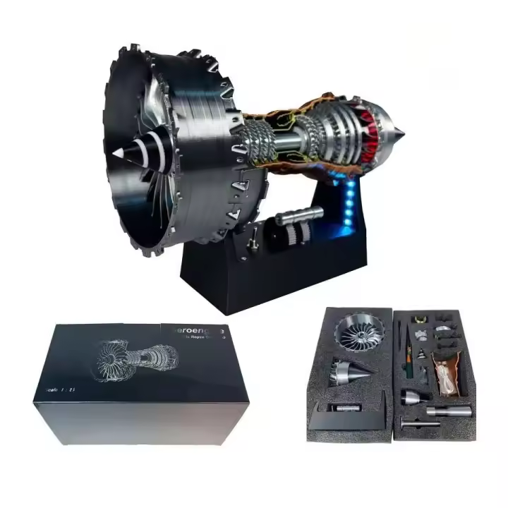 Motor de avión turboventilador TR-900, juguete artesanal, kit de modelo de función de motor LED, regalo de vacaciones para adolescentes o adultos - 1