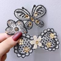 Pasta mágica sin costuras con flores para niños, accesorios de salón de corte con flequillo de mariposa y lazo, herramienta de estilismo - details 4