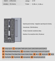 Destornillador Magnético Eléctrico de Precisión 52 en 1 con Pantalla Electrónica y Luz LED Herramientas Eléctricas de Carga Rápida - details 19