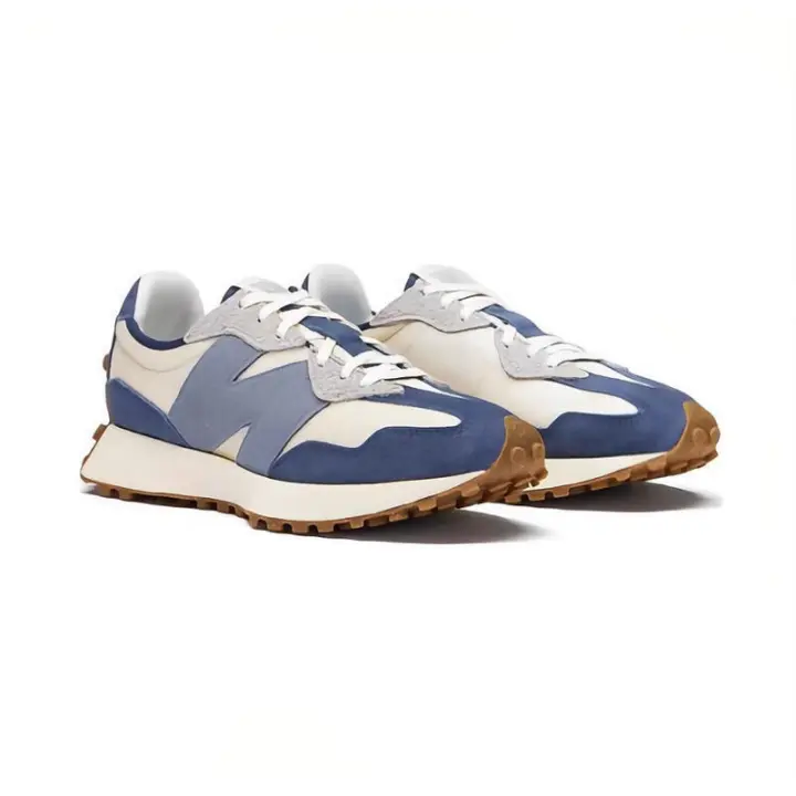 LETEN Venta caliente MS327RD Pareja Zapatos deportivos Retro Azul grisáceo | Suela antideslizante de estilo vintage para pegatinas de pared cómodas durante todo el día - 1