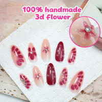 Wearable uñas flores strass estilo europeo y americano hojas de uñas acabado 24 piezas - details 2