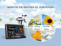 Estación de Información Meteorológica Inalámbrica Profesional con Sensor Exterior 8 en 1 con Predicción de Temperatura y Precipitación (No WiFi) Marca Newentor Uso Exterior - details 4