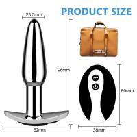Plug Push 10 modos de vibración juguete para hombres masajeador de próstata sexo con Control remoto vibrador juguetes anales para 18 - details 7