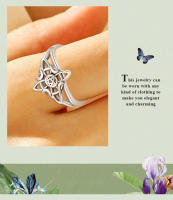 -anillo ajustable de Plata de Ley 925 para mujer y hombre, amuleto de brujería, nudo celta irlandés, joyería Wicca, regalo - details 7