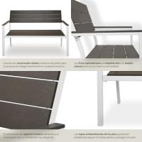 Taburete Moderno de Jardín para Dos Personas Estructura de Aluminio Resistente - details 14