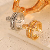 Anillo tricolor desmontable de moda para dama, regalo para dama, regalo de cumpleaños, regalo de Navidad - details 9