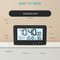ORIA-reloj despertador Digital con pantalla LCD, dispositivo pequeño de viaje con calendario, funciona con pilas - details 1
