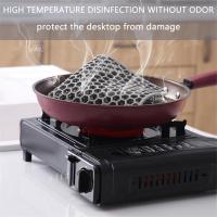 Tapete de silicona para mesa de 13,5 x 13,5 pulgadas, tapete para fregadero, protectores para fregadero, antiescaldado, fácil de limpiar, aislante del calor - details 5