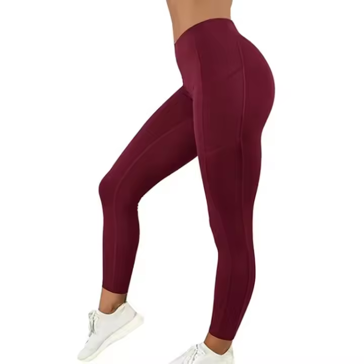 Mallas de gimnasio para mujer, pantalones de Yoga con bolsillos, pantalones elásticos para correr, ropa deportiva de talla grande - 1