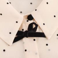 Blusa de Verano para Mujer 2025 con Cuello, Nudos de Mariposa Bordados, Mangas Largas Elegantes. - details 5