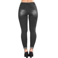 Vaqueros desgastados de estilo coreano de cintura alta para mujer - details 4