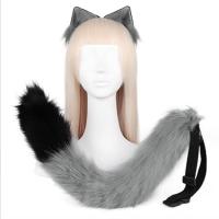Faux Fur Fox Cat Ears Hair Clip Tail Gloves Set Fluffy Wolf Fox Cosplay Costume Animal Dress Up Fancy Dress Accessories Halloween Role Play Party Costume Couples sex toys - details 1