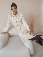 Conjunto de falda y Blazer de punto elegante para mujer, conjunto de 2 piezas a juego en negro, blanco y marrón, conjuntos de dos piezas de punto Vintage para otoño e invierno - details 7